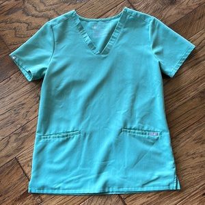 Figs Jade Casma Scrub Top XS